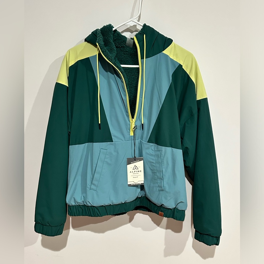NWT Alpine Pullover Jacket Sherpa lined Sweater Size Small